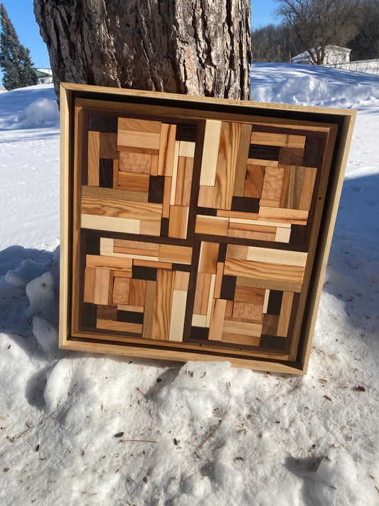 Wood Mosaic Wall Art