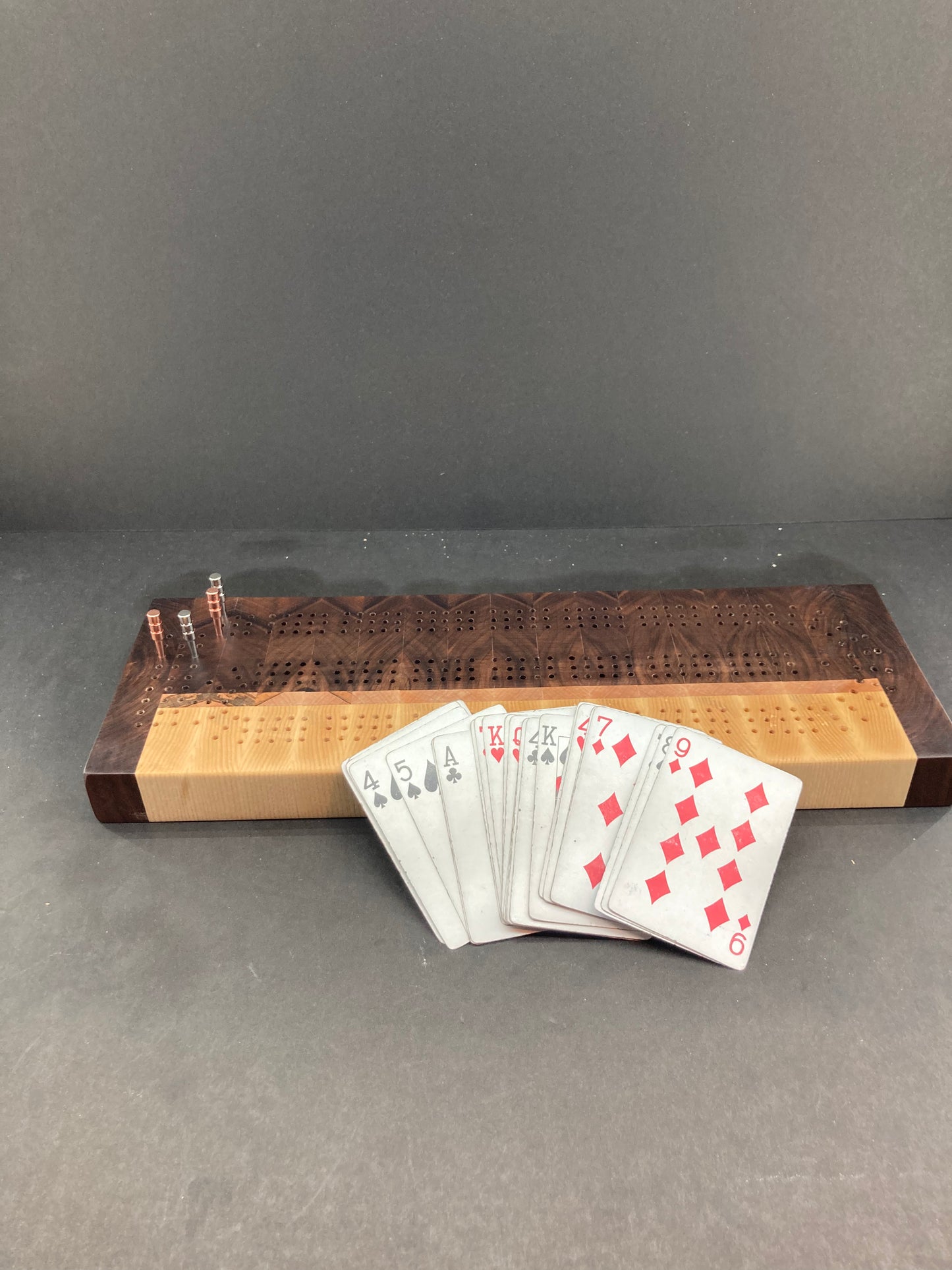 End Grain Cribbage Board