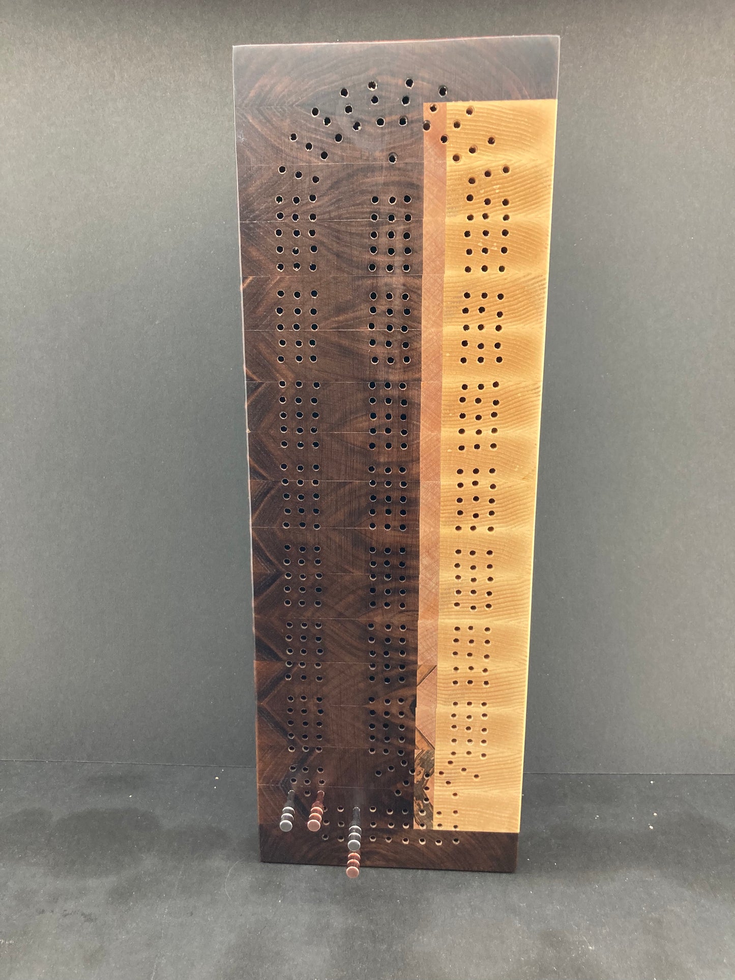 End Grain Cribbage Board