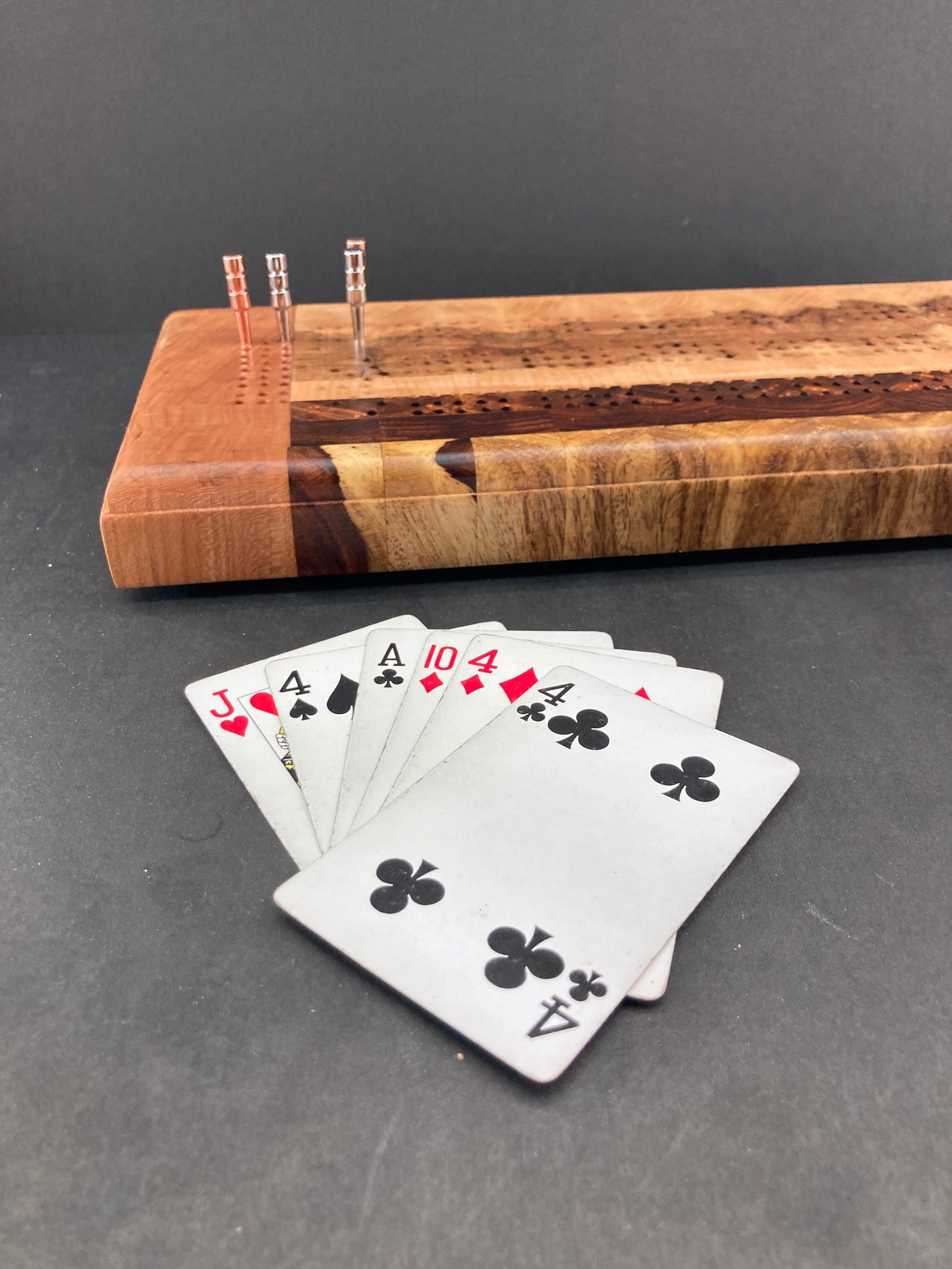 Endgrain Olive/Maple Cribbage Board